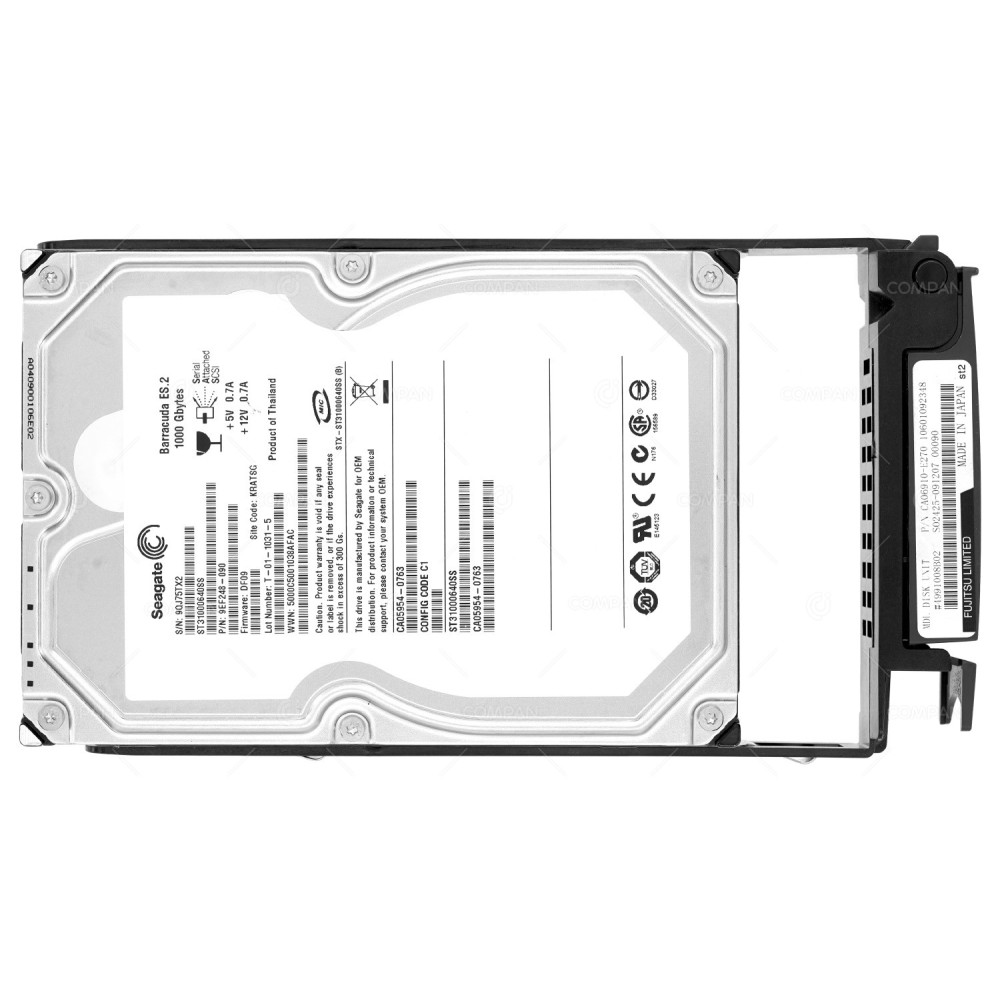 CA06910-E270 SEAGATE 1TB 7.2K 3G SAS 3,5" LFF HARD DRIVE ST31000640SS, 9EF248-090, CA05954-0763